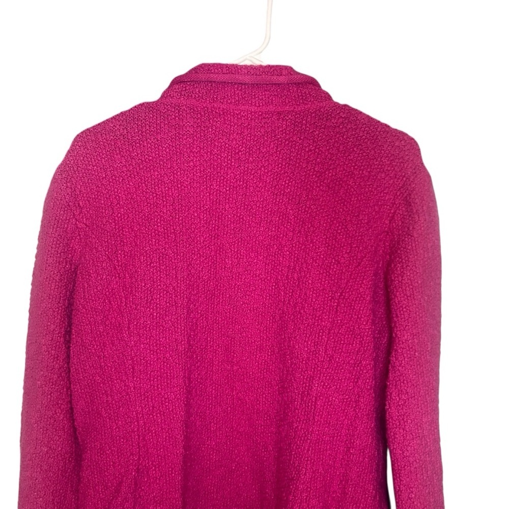 Willow Textured Cotton Cardigan Sweater Pink USA Made Medium - Picture 4 of 11